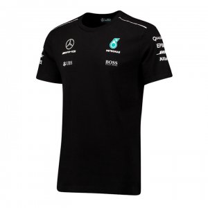 T-Shirt Mercedes-AMG Petronas Boss Motorsport Team Homme 2021 F1 Driver Noir