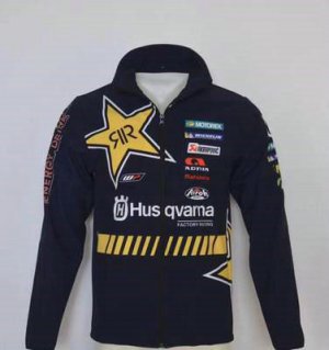 Veste Softshell Husqvarna Homme Rockstar 2021 Blouson été Moto GP Noir