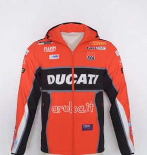 Veste Softshell Ducati Pramac Homme Capuche 2021 Blouson Coupe-Vent MotoGP DCT001