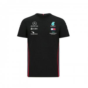 T-Shirt Mercedes-AMG Petronas Motorsport Team Homme 2021 Formule 1 Noir