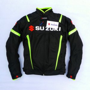 Veste Suzuki Homme 2021 été Blouson Moto GP 2 en 1 Noir